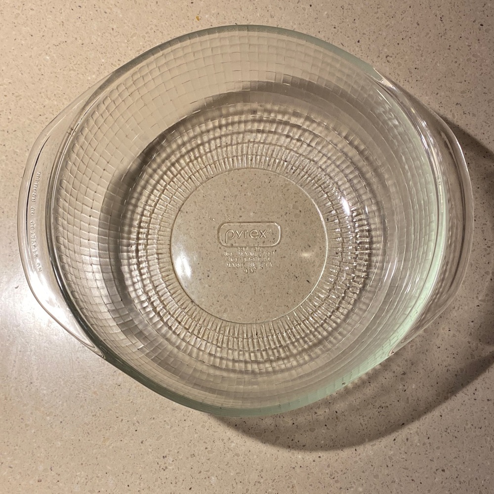 Pyrex Textured Clear Glass Bowl Vintage Cookware